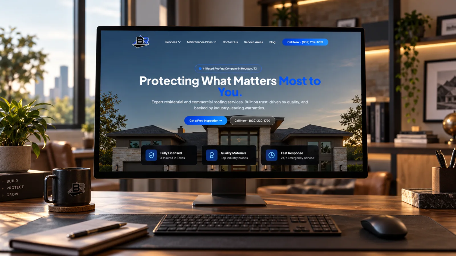 Beam Roofing website built with Renn AI Studio
